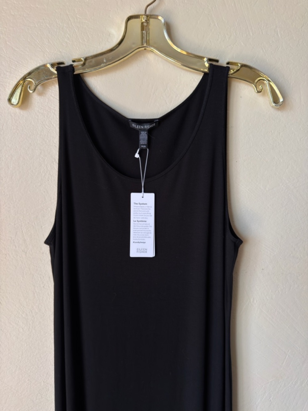 Eileen fisher jersey tank dress scoop neck full length medium nwt viscose - Picture 9 of 15